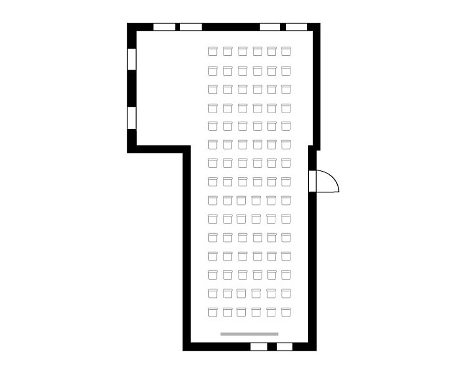 Skizze Seminarraum Franz Kino-Bestuhlung