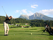 Golfspieler am Golfplatz