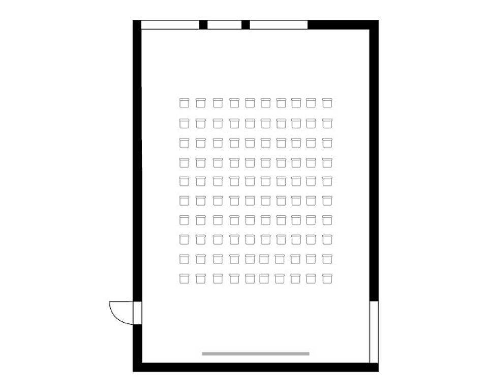 Skizze Seminarraum Garstnertal Kino-Bestuhlung