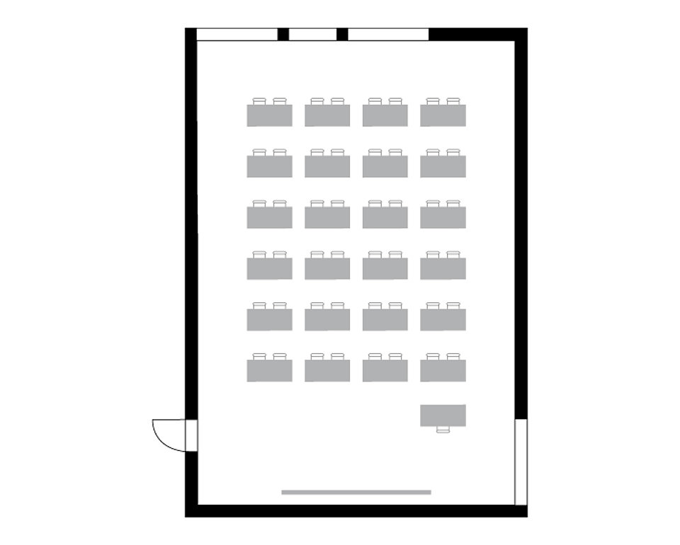 Skizze Seminarraum Garstnertal Klassenzimmer